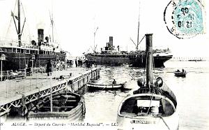 ALGER - DEPART DU COURRIER MARECHAL BUGEAUD